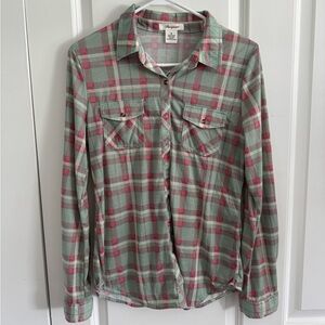 Passport Pink and Green Plaid Shirt